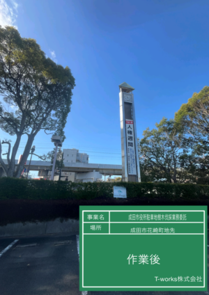 成田市役所様から伐採のご依頼 成田市役所様から伐採のご依頼